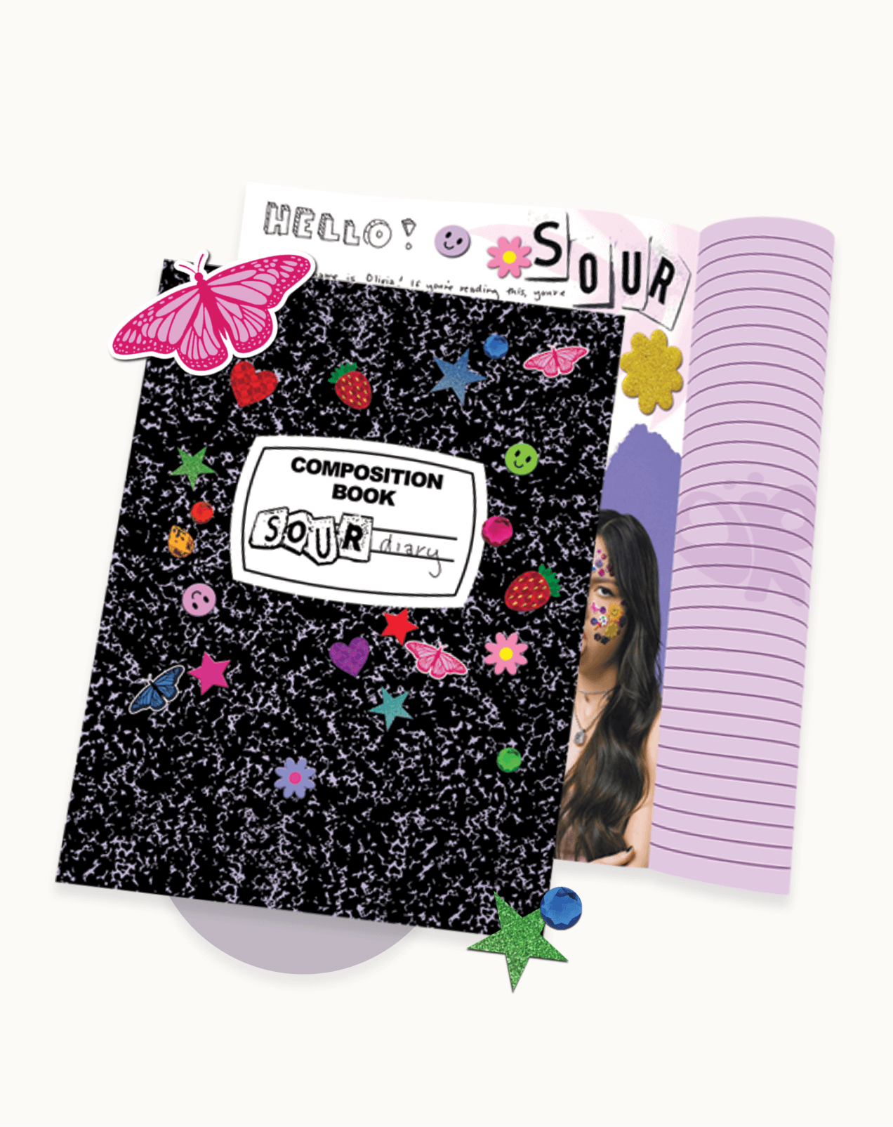 Deluxe Sour Journal With Cd Signed Art Card Olivia Rodrigo Journal Cd Signed Art Card Bravado