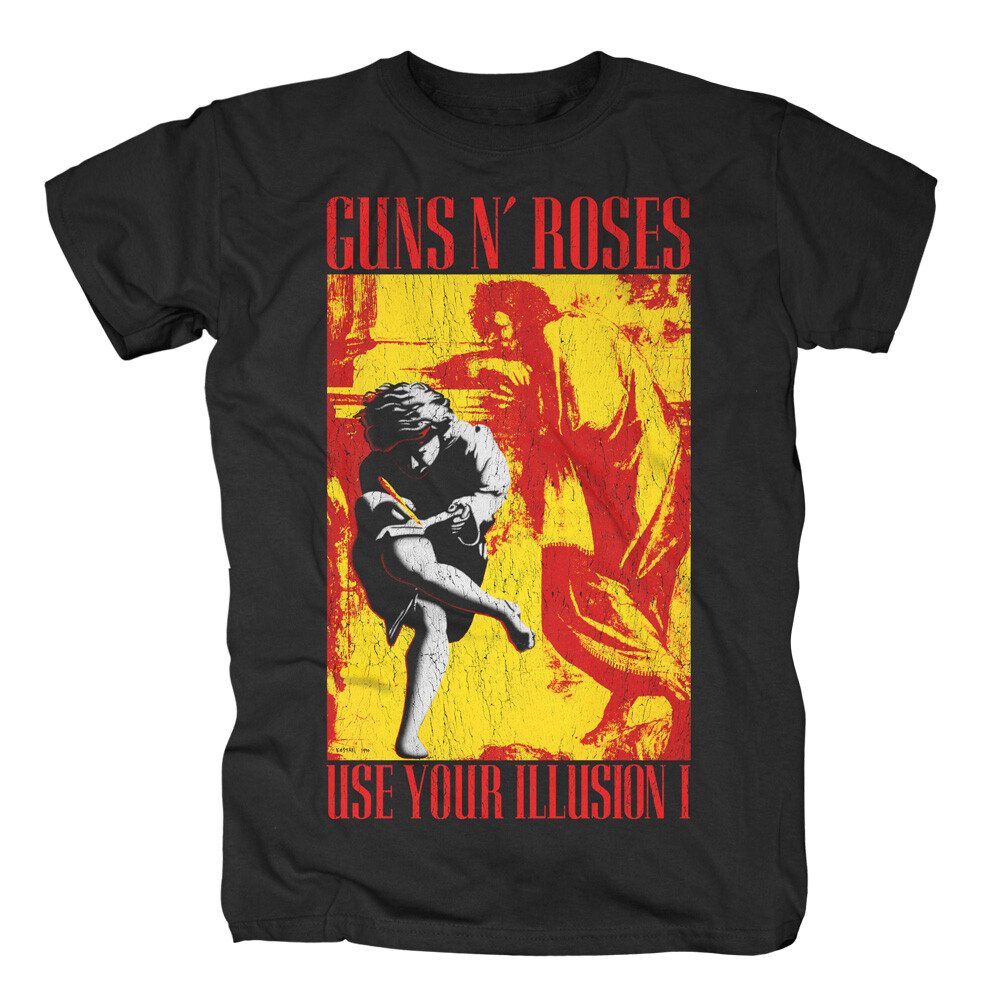Get In The Ring M/änner T-Shirt schwarz Band-Merch Bands Guns N Roses Illusion