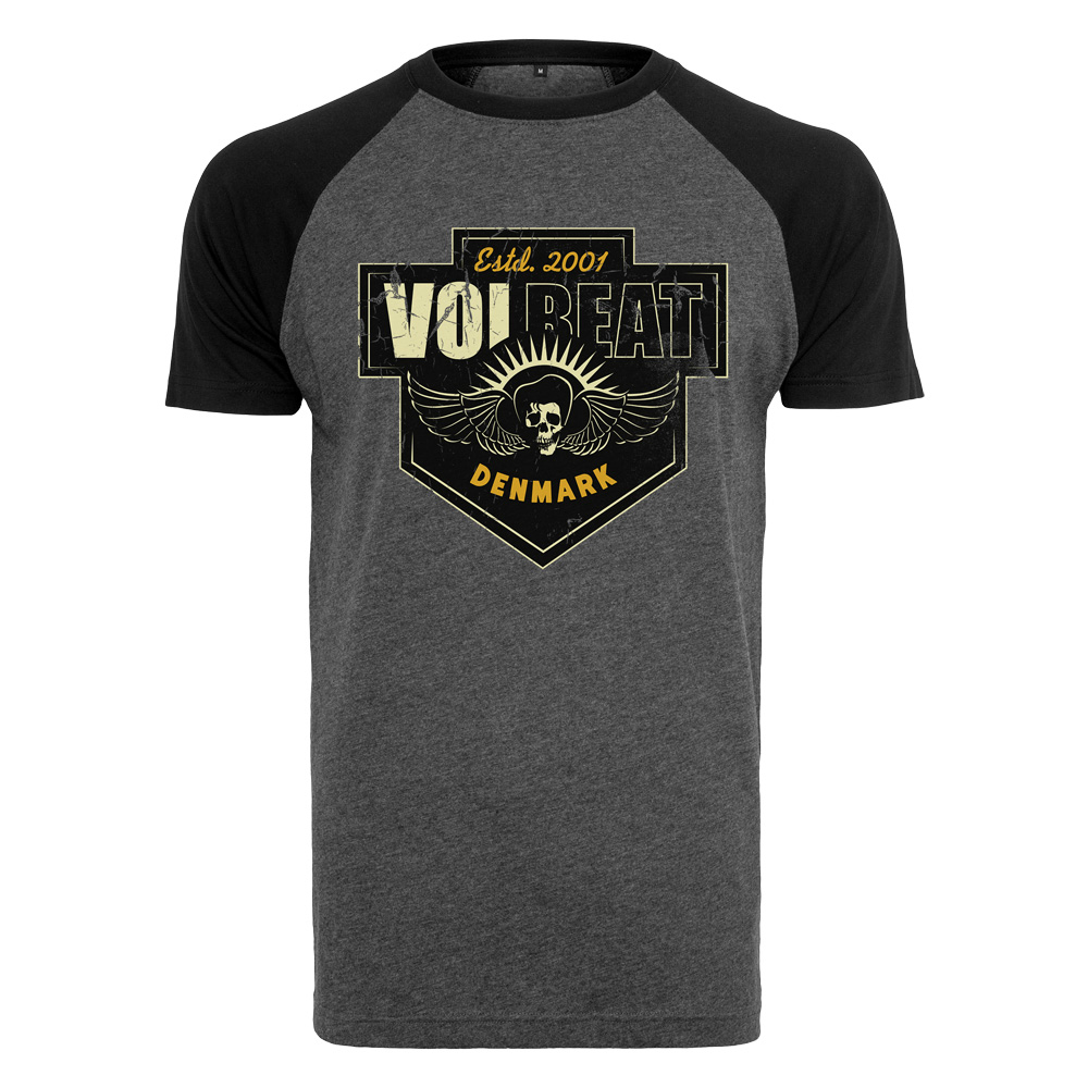 Bravado Cross Crest Raglan Volbeat T Shirt Raglan