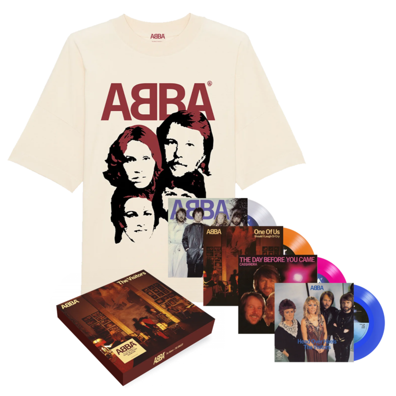 The Visitors von ABBA - Exclusive Limited 4x7" Boxset + T-Shirt jetzt im Bravado Store