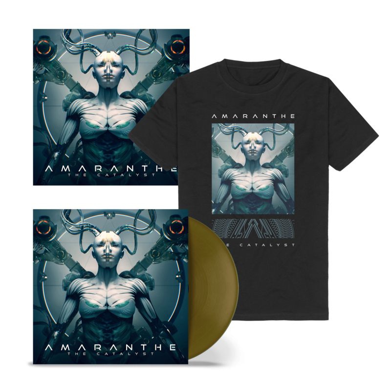 The Catalyst von Amaranthe - Exklusive Ltd Gold Vinyl (180g) + Signierte Art Card + Shirt jetzt im Bravado Store