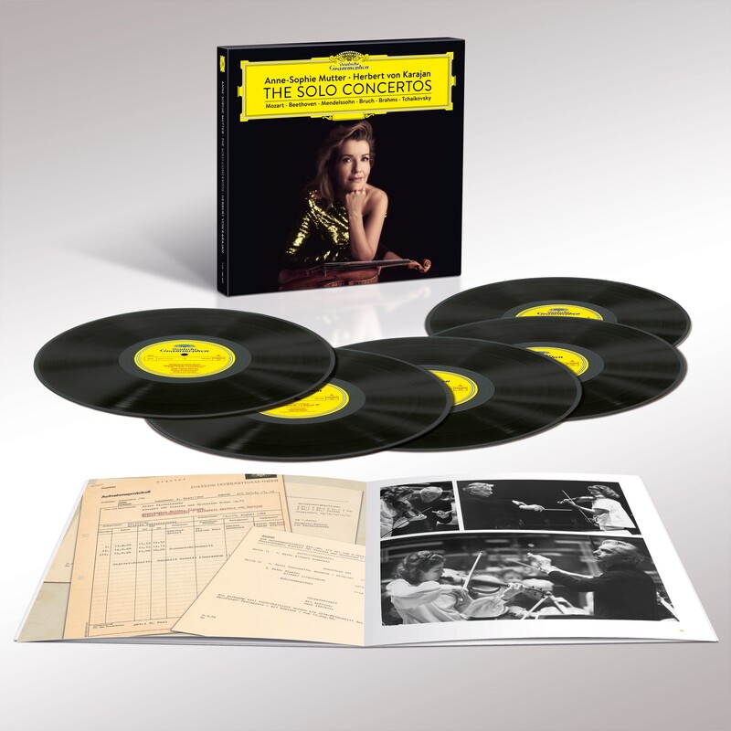 The Solo Concertos von Anne-Sophie Mutter, Herbert von Karajan, Berliner Philharmoniker, Wiener Philharmoniker - Limitierte Nummerierte 5LP Box jetzt im Bravado Store