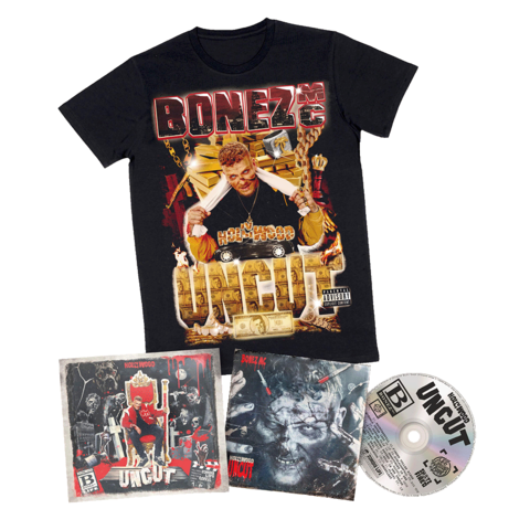 Hollywood Uncut (CD + UNCUT T-Shirt) Bundle von Bonez MC - CD + T-Shirt jetzt im Bravado Store