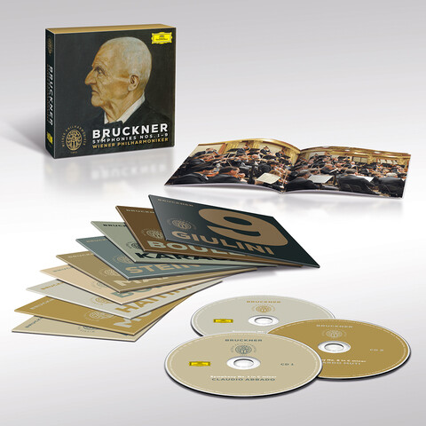 Bruckner: Sinfonien Nr. 1 - 9 von Wiener Philharmoniker, Abbado, von Karajan, Muti - 9CD Box jetzt im Bravado Store