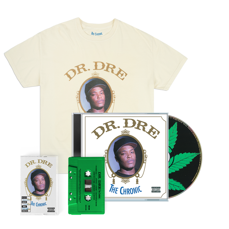 The Chronic von Dr. Dre - CD + Cassette + T-Shirt (Off White) jetzt im Bravado Store