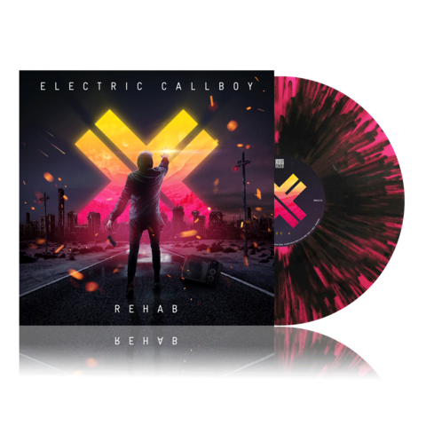 Rehab (Re-issue 2023) von Electric Callboy - Ltd. transp. neon pink-black splattered LP jetzt im Bravado Store