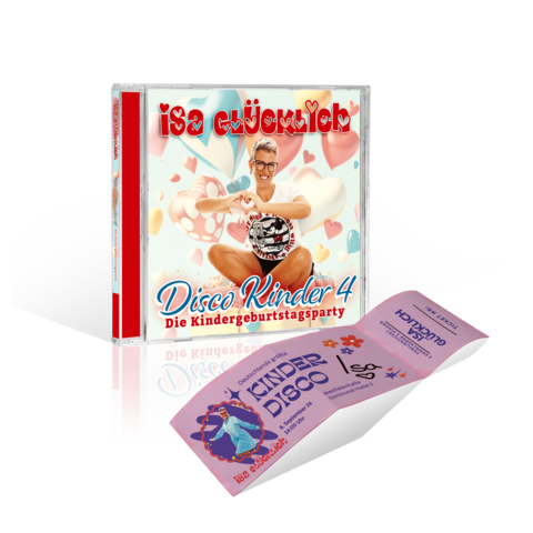 Disco Kinder 4 - Kindergeburtstagsparty von Isa Glücklich - CD-Bundle mit signiertem Familien-Konzertticket jetzt im Bravado Store