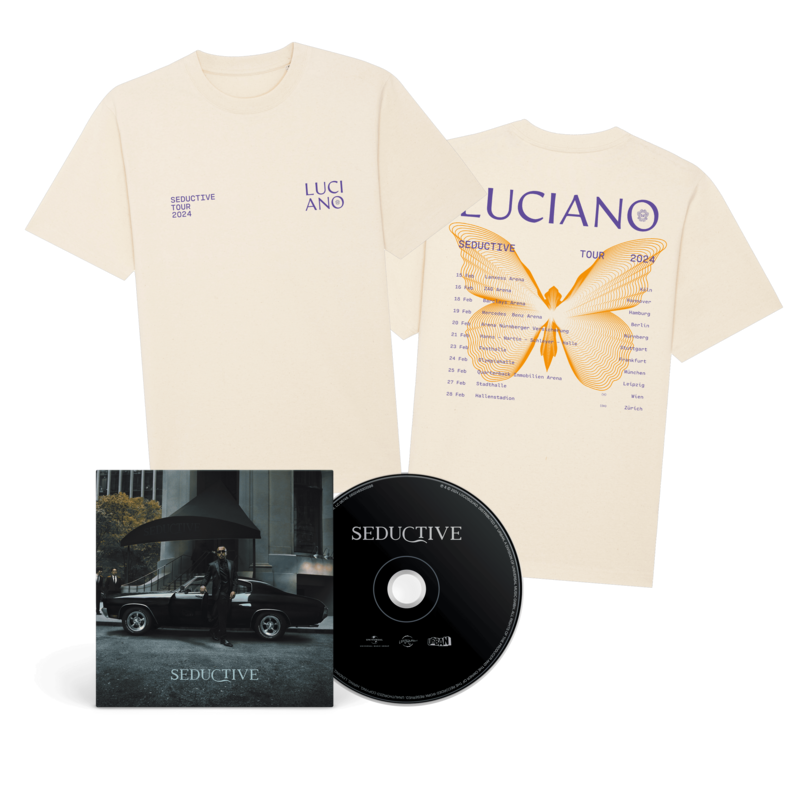 Seductive von Luciano - CD + T-Shirt Butterfly Natur jetzt im Bravado Store