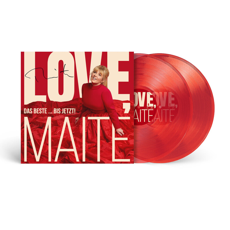 Love, Maite - Das Beste ... bis jetzt! von Maite Kelly - Handsignierte Exklusive Transparent Rote 2LP jetzt im Bravado Store