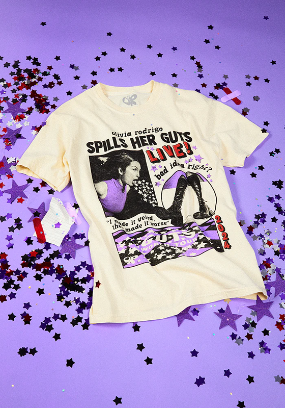 OR spills her GUTS live t-shirt in ivory von Olivia Rodrigo - T-Shirt jetzt im Bravado Store