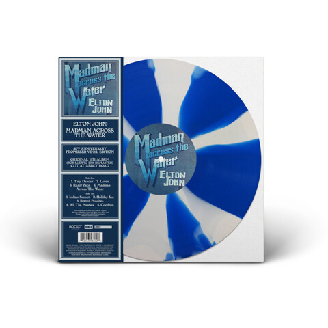 Madman Across The Water (50th Anniversary Deluxe Edition) von Elton John - Limited Blue And White Vinyl LP jetzt im Bravado Store