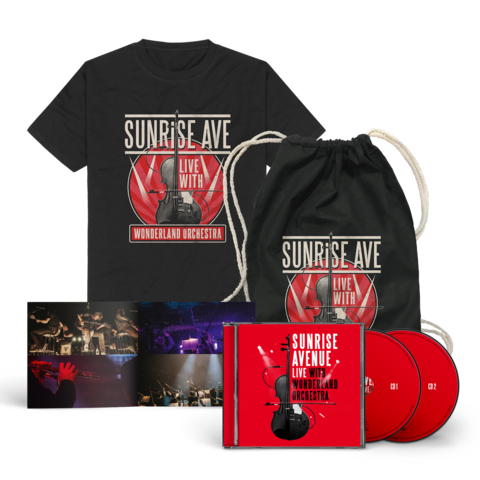 Live With Wonderland Orchestra (2CD + T-Shirt + Gym Bag) von Sunrise Avenue - 2CD + T-Shirt + Gym Bag jetzt im Bravado Store