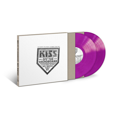 Off The Soundboard: Live In Des Moines 1977 von KISS - Exclusive Limited Purple Vinyl 2LP jetzt im Bravado Store