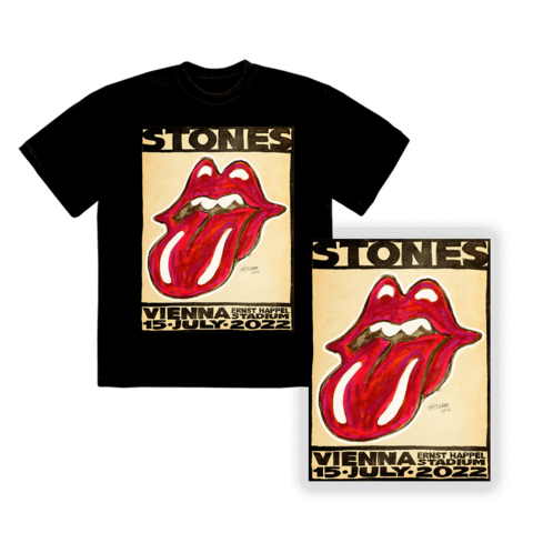 Vienna SIXTY Tour Lithograph and T-Shirt von The Rolling Stones - Bundle jetzt im Bravado Store