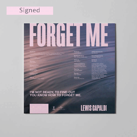 Forget Me von Lewis Capaldi - Signed Limited Edition White Label CD Single jetzt im Bravado Store