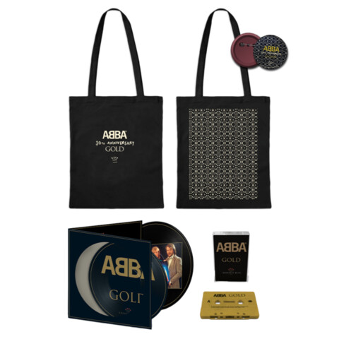 Gold (30th Anniversary) von ABBA - 2LP Picture LP + Tote Bag + Button + Gold Coloured Cassette jetzt im Bravado Store