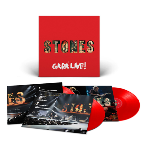 GRRR LIVE! von The Rolling Stones - Exklusive 3LP Gatefold Red jetzt im Bravado Store