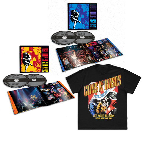 Use Your Illusion I & II von Guns N' Roses - 2CD Deluxe + 2CD Deluxe + T-Shirt jetzt im Bravado Store