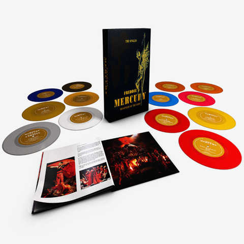 Messenger Of The Gods - The Singles von Freddie Mercury - Limited 13 x Coloured 7inch Boxset jetzt im Bravado Store