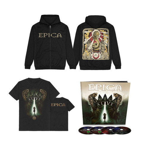 Omega Alive Bundle (Ltd Earbook 2CD + DVD / BluRay + Shirt + Zipper) von Epica - CD Bundle jetzt im Bravado Store