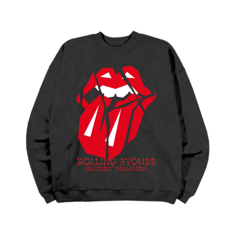 Diamond Tongue Black von The Rolling Stones - Crewneck jetzt im Bravado Store