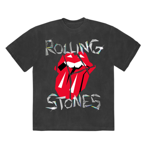 Diamond Tongue Grey Washed von The Rolling Stones - T-Shirt jetzt im Bravado Store