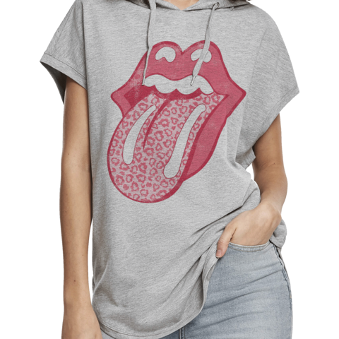 Leopard Tongue von The Rolling Stones - Girlie Sleeveless Hoodie jetzt im Bravado Store