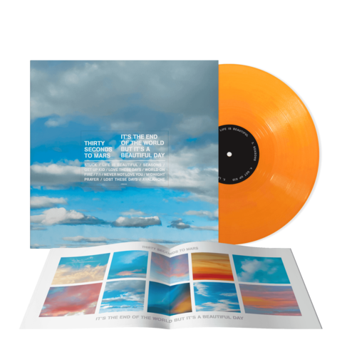 It’s The End Of The World But It’s A Beautiful Day von Thirty Seconds To Mars - Excl. Opaque Orange Vinyl - Alt Cover + Litho Print jetzt im Bravado Store
