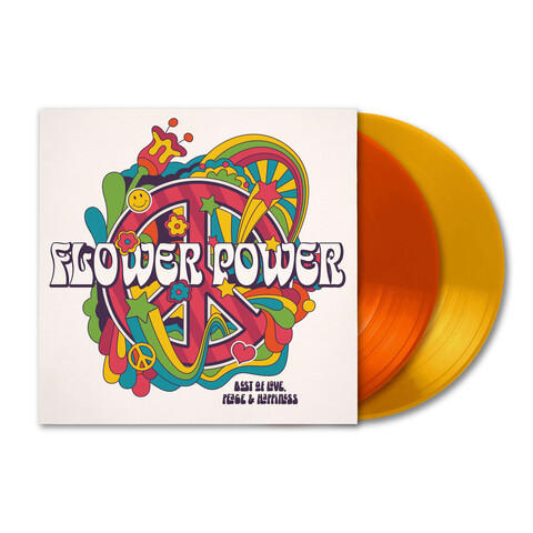 Flower Power – The Best Of Love, Peace and Happiness von Various Artists - Orange + Gelbe 2LP jetzt im Bravado Store