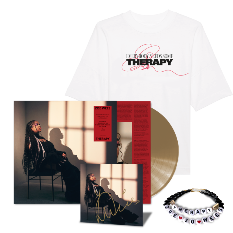 Therapy von Zoe Wees - Exclusive Ltd. Gold LP + Signed Card + T-Shirt + Bracelets jetzt im Bravado Store
