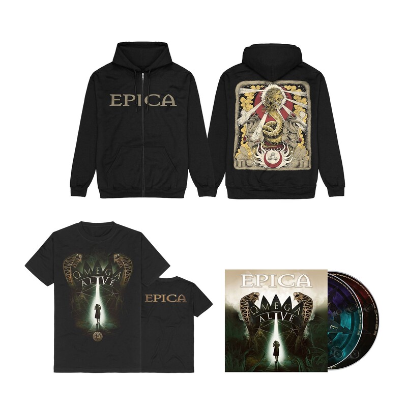Omega Alive Bundle (2CD Digipack + Shirt + Zipper) von Epica - CD Bundle jetzt im Bravado Store