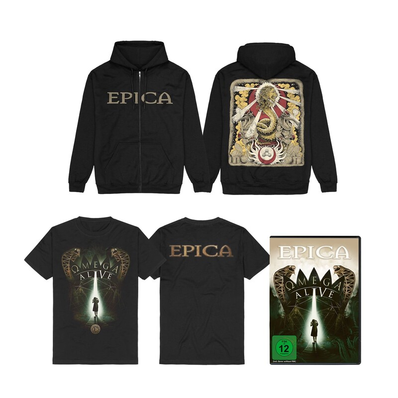 Omega Alive Bundle (DVD/BluRay + Shirt + Zipper) von Epica - DVD / BluRay Bundle jetzt im Bravado Store