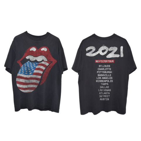 No Filter 2021 USA Flag Tongue von The Rolling Stones - T-Shirt jetzt im Bravado Store