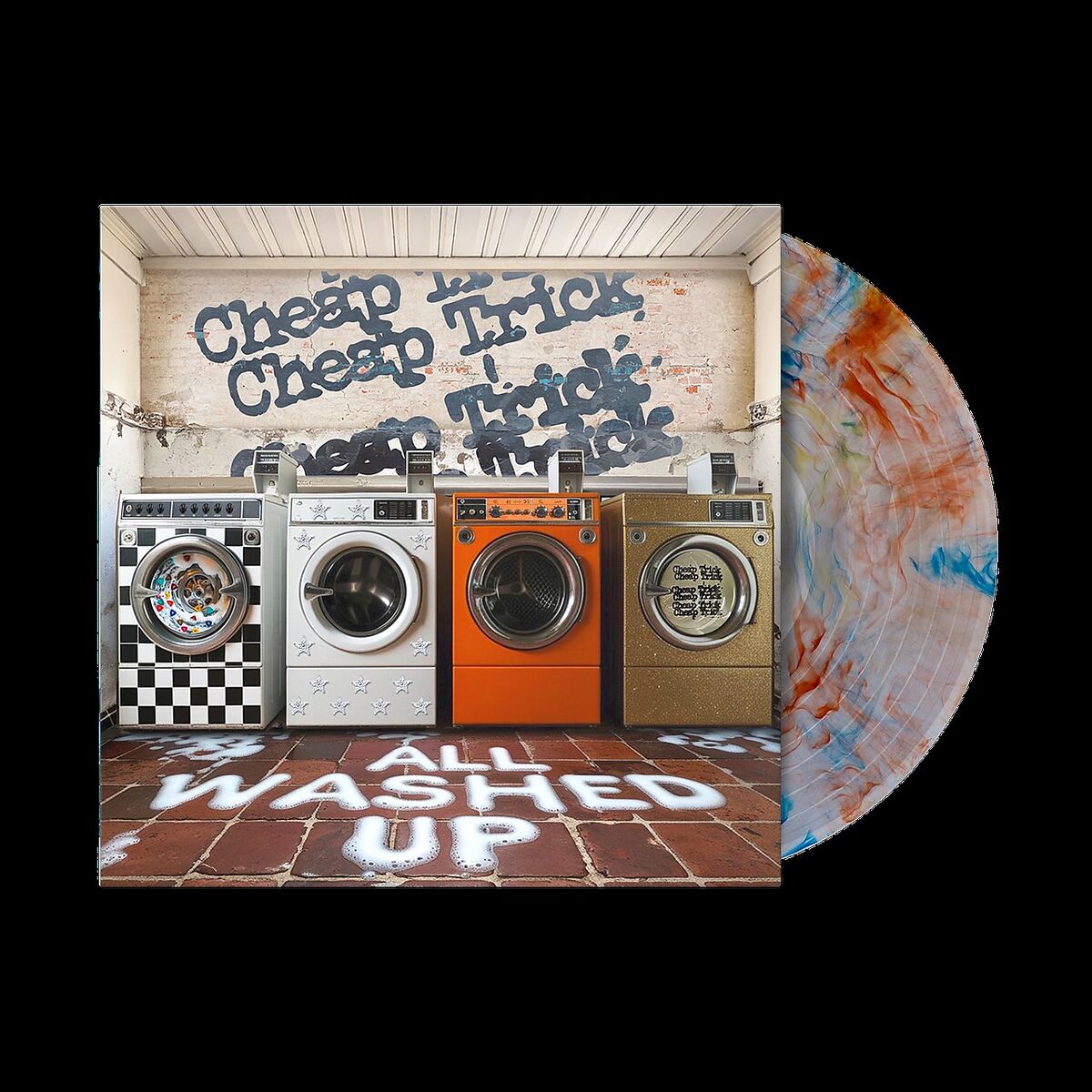 Cheap Trick All Washed Up (Clear With Orange & Blue Marble Colour LP) (Specialist Exclusive) Vinyl LP 460959
