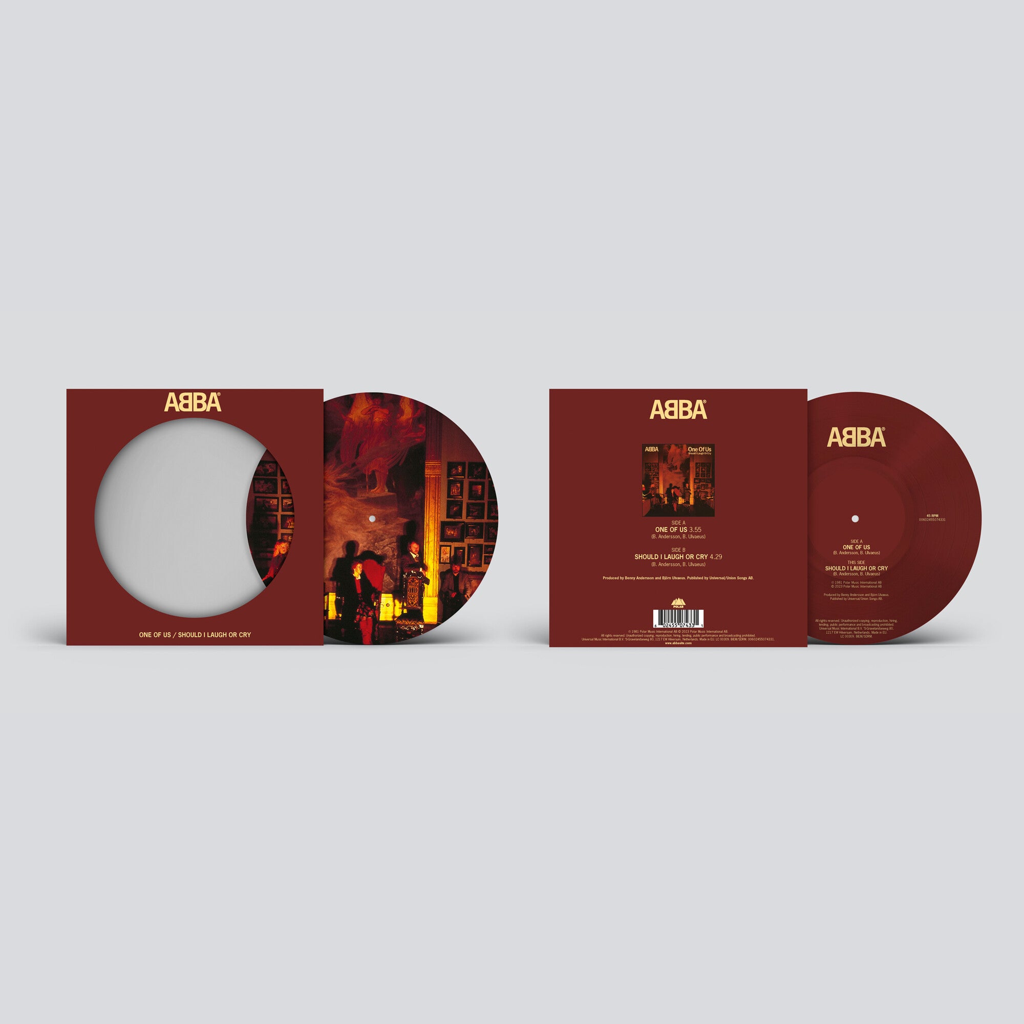 ABBA One Of Us Limited Picture Disc 7" 332321