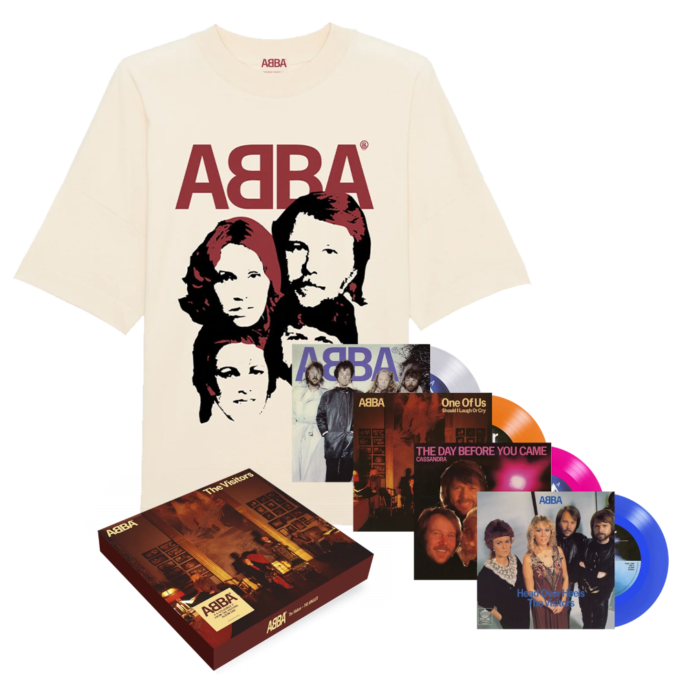 ABBA The Visitors Box + ABBA T-Shirt / L Exclusive Limited 4x7" Boxset + T-Shirt 332781