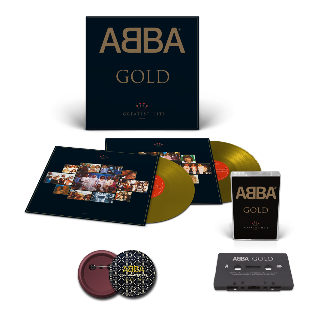 ABBA ABBA Gold Bundle Gold Coloured 2LP + Black Cassette + Pin 223190