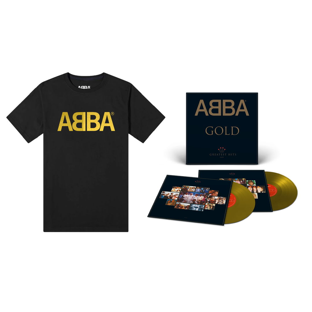 ABBA ABBA Gold Bundle Gold Coloured 2LP + Logo T-Shirt 225388