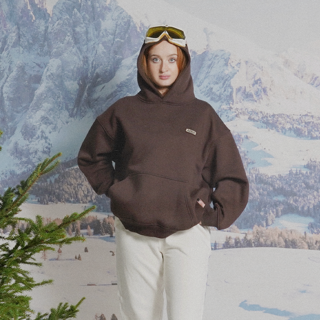 ABBA ABBA Patch Hoodie (Brown) Hoodie 431104