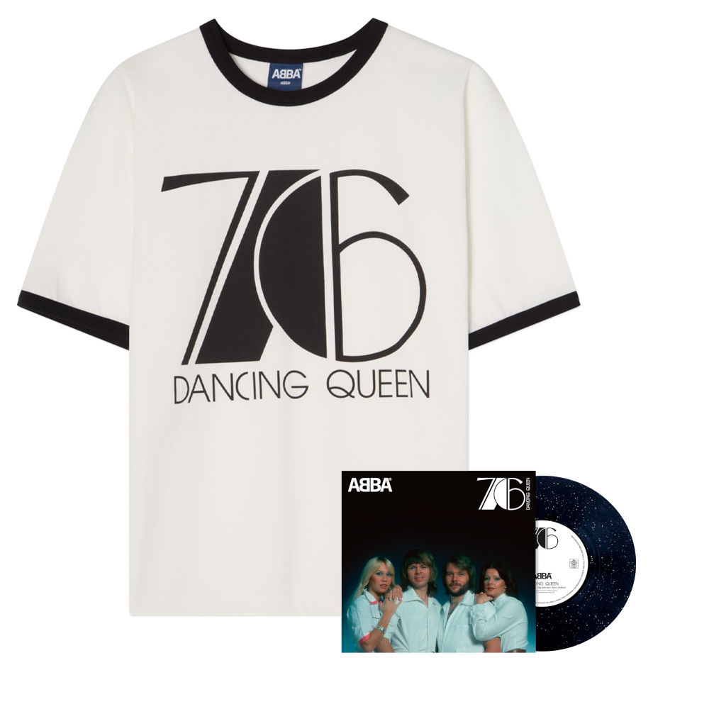 ABBA Dancing Queen Sparkling Single + Dancing Queen '76 Ringer T-shirt Vinyl-Bundle 449784