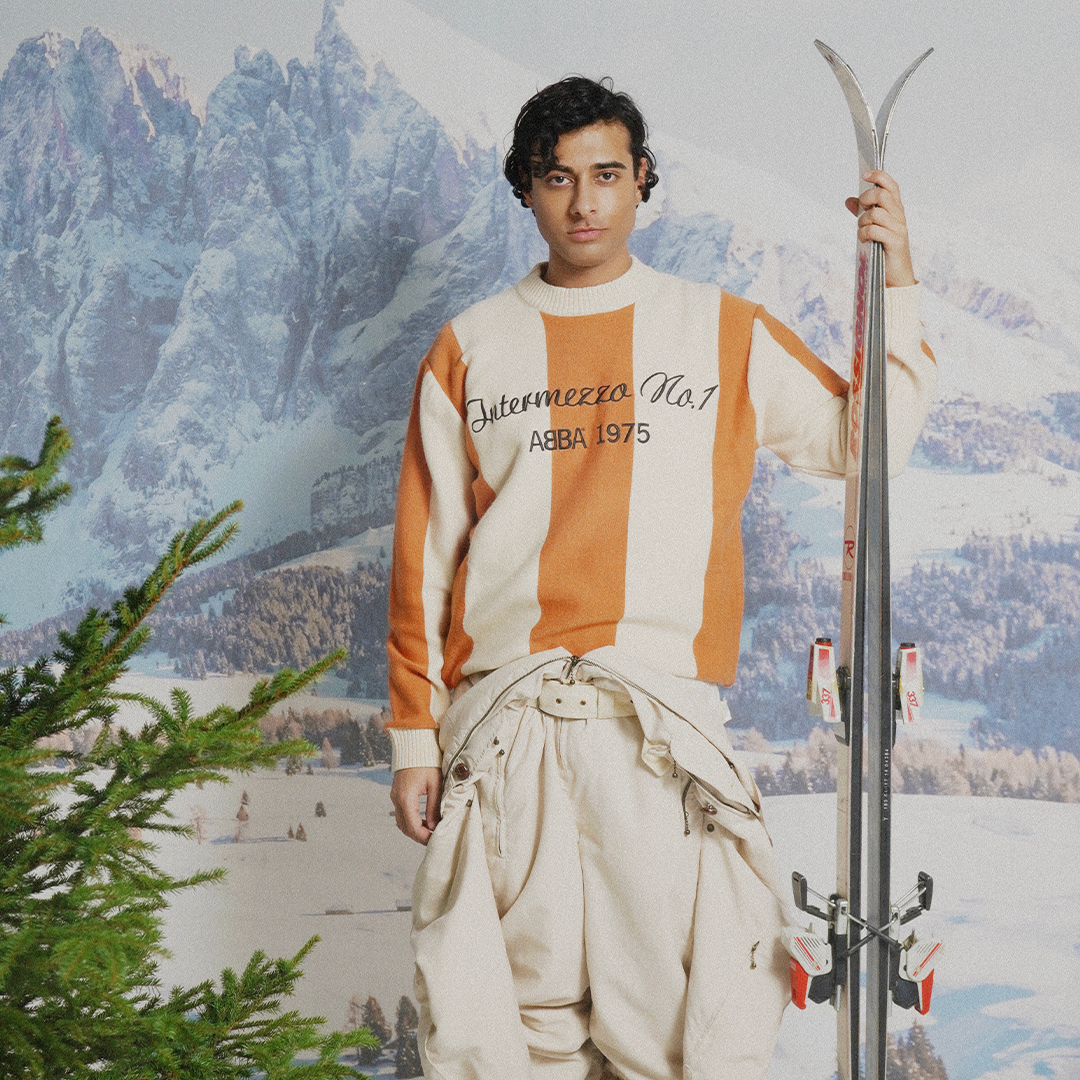 ABBA Knitted ‘Intermezzo No.1’ Striped Sweater Sweater 431102