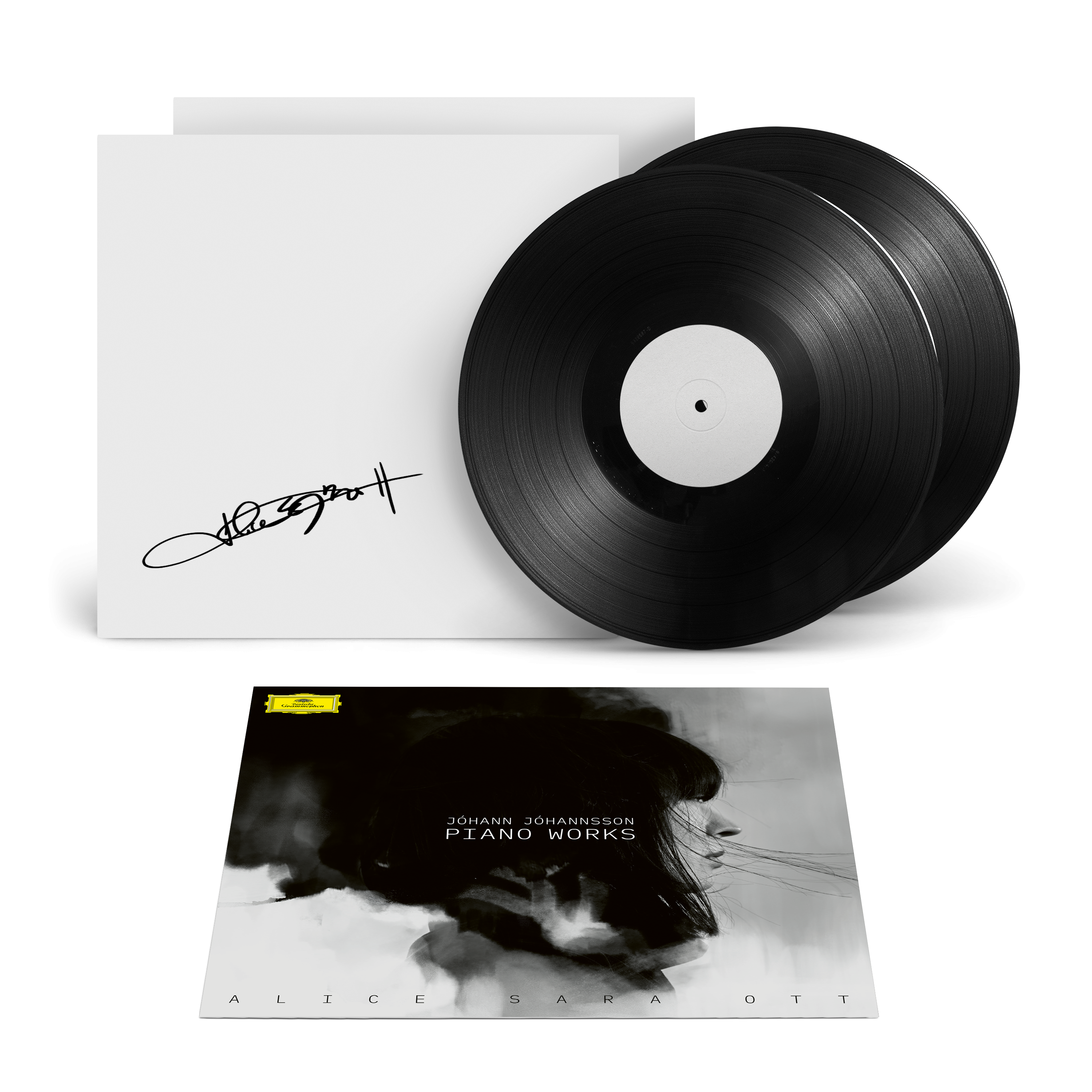 Alice Sara Ott Jóhann Jóhannsson: Piano Works 2LP Signiertes White Label + Covercard 432845