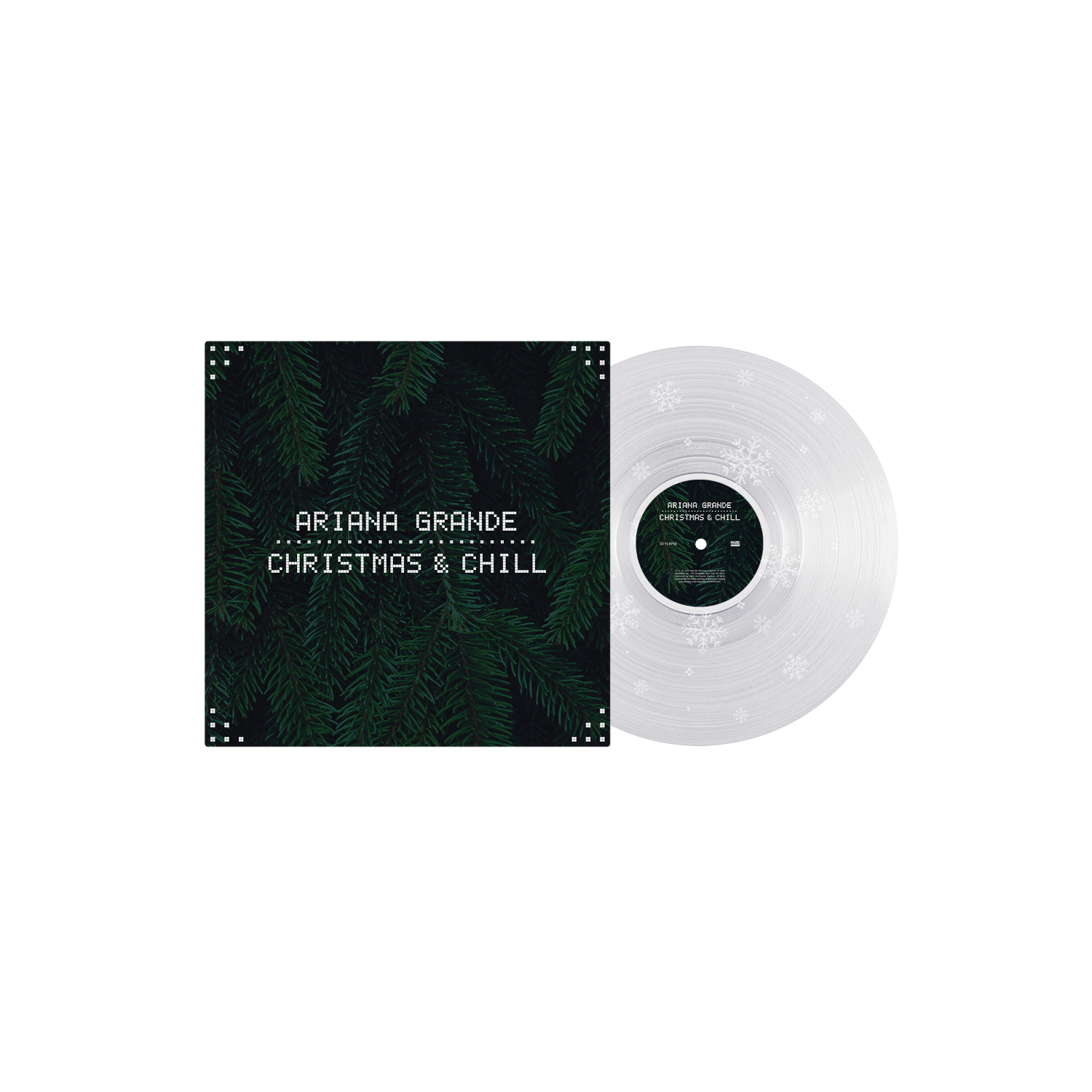 Ariana Grande christmas & chill 10th anniversary edition lp (clear w/ snowflake etching) lp (clear w/ snowflake etching) 430944