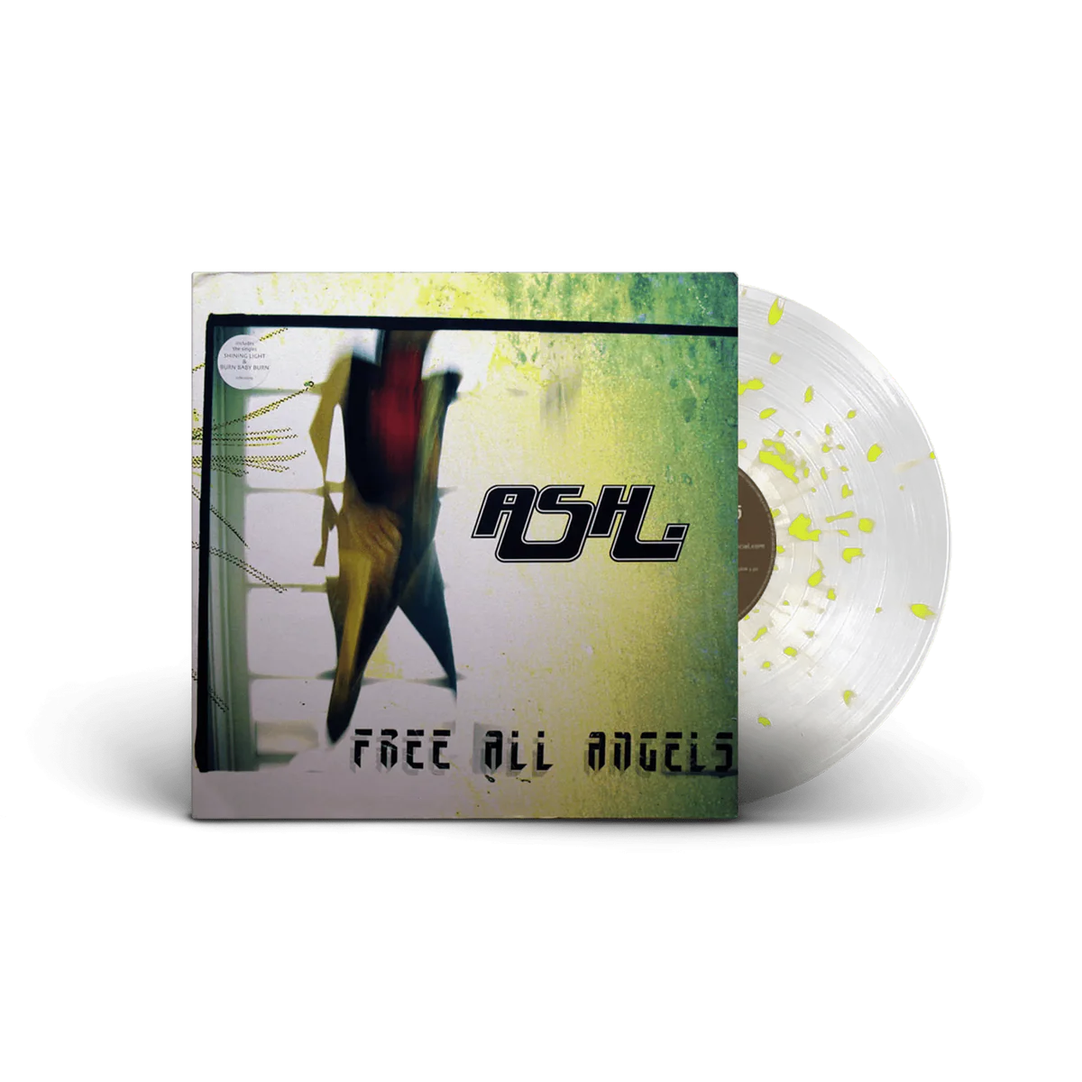Ash Free All Angels  Clear With Yellow Splatter Vinyl LP 416322