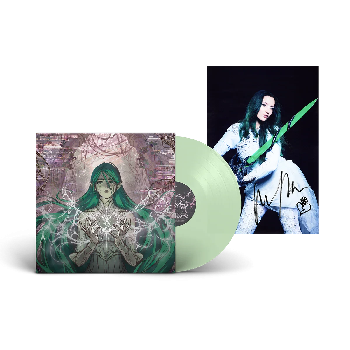 Au/Ra Heartcore Heartcore Glow In The Dark Vinyl + Signed Artcard 442611
