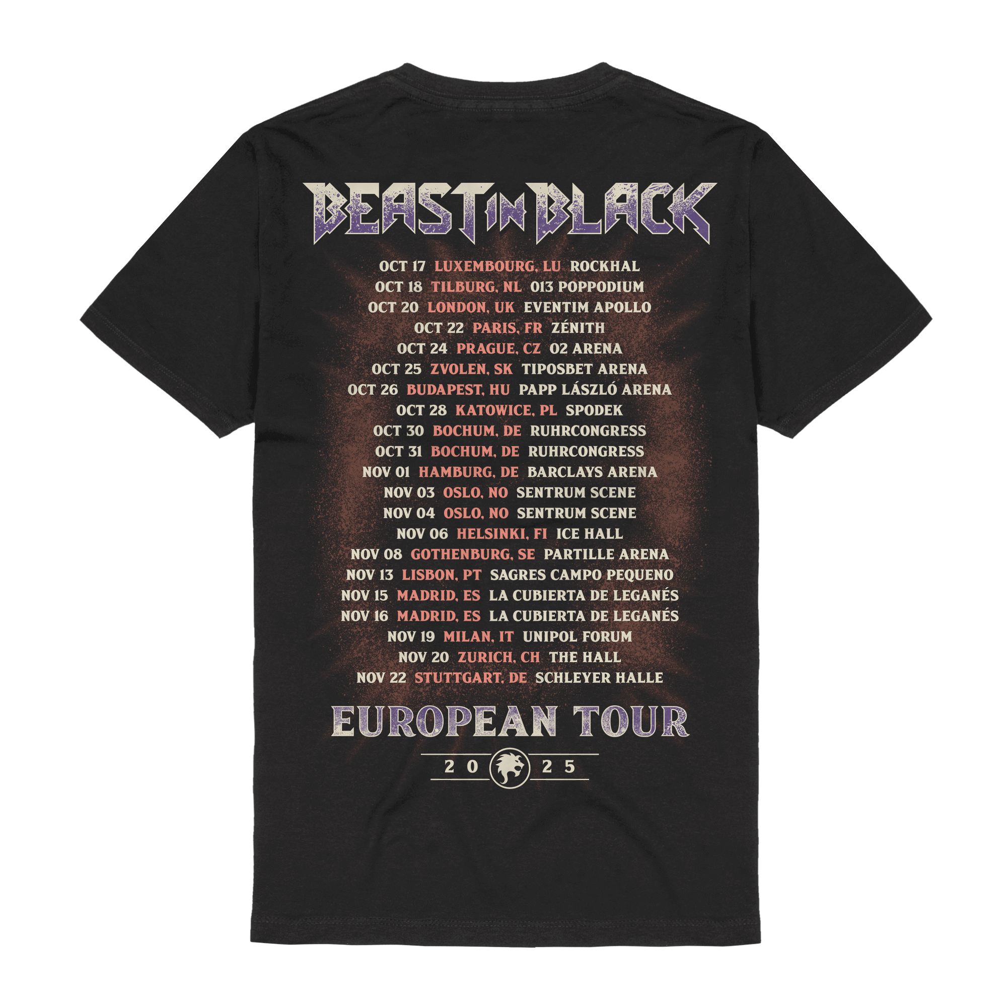Beast In Black European Tour 2025 T-Shirts 421898