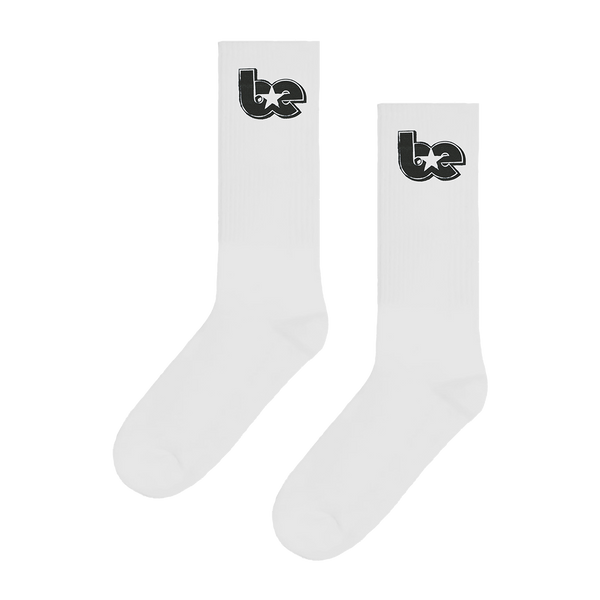 Billie Eilish - BE Star White Crew Socks (Socks)