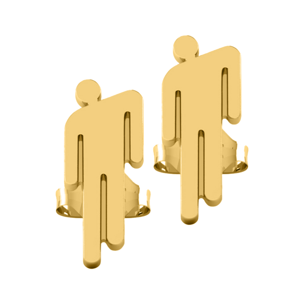 Billie Eilish - Gold Blohsh Mini Stud Earrings (Earring)