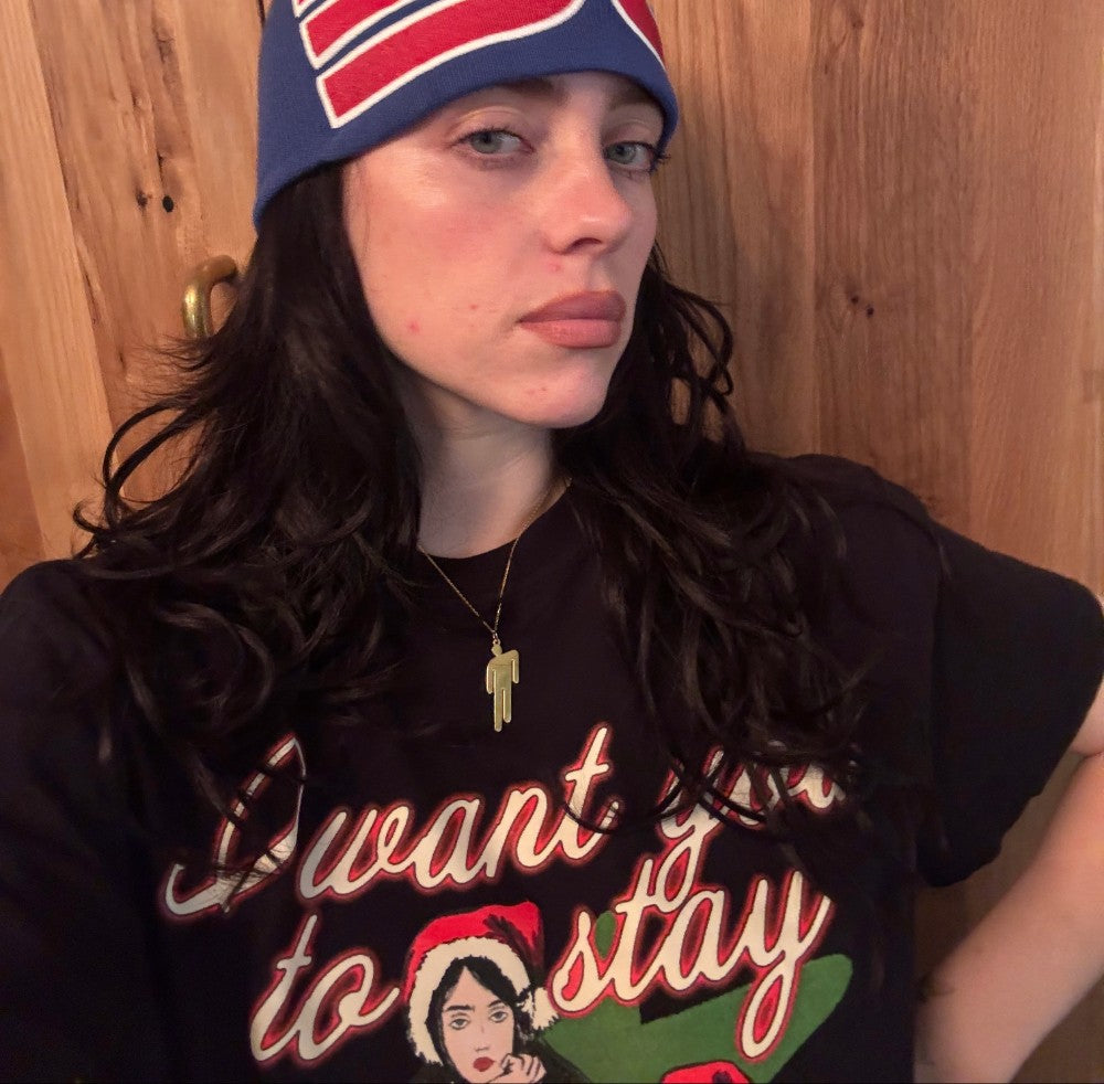 Billie Eilish Gold Blohsh Pennant Necklace Halsschmuck 428784