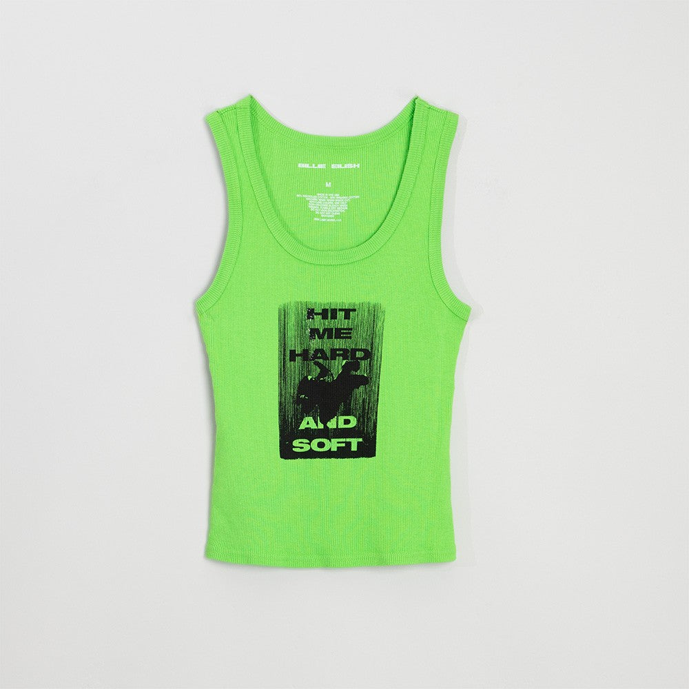 Billie Eilish HIT ME HARD AND SOFT Green Crop Tank 445327